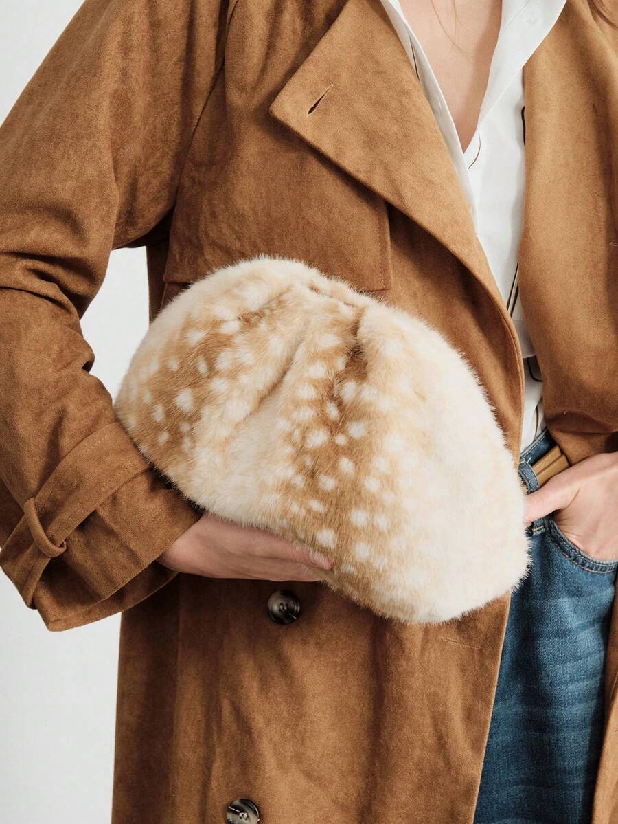 SHEIN SXY Ladies, Women Pink Clutchs, Straw Bag, Pearl, Fashionable, Elegant, Simple, Personalized, Versatile, For Beach, Vacation, Holiday, Summer, Seaside, Date, Daily, Shopping, Afternoon Tea, Party - Apricot - View 1