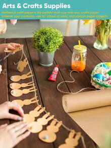 1 Cuộn - Giấy gói quà màu trơn, Giấy giả da màu nâu, Giấy Kraft màu nâu, khổ 15" x 394" (rộng 38cm), Giấy trang trí quà sinh nhật, Đồ dùng tiệc tùng, Giấy gói quà cưới, Giấy mỏng, Đồ dùng bó hoa, Giấy gói quà, Giấy gói hoa, Giấy bìa cứng, Giấy thủ công mỹ nghệ, Giấy gói quà Ngày Valentine, Trang trí năm mới, Lễ Tạ ơn, Halloween, Quà Giáng sinh - màu nâu - Xem 3