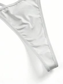 Fantasy Costume Đồ bó sát gợi cảm có nơ trang trí màu trơn cho nữ - trắng - Xem 3