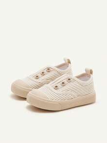 Cozy Pixies 1 par de zapatillas casuales con diseño de cordones y elástico, versátiles para uso diario en todas las estaciones, para bebés/niños pequeños unisex - Caqui - Ver 6