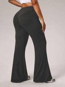 Velisys Pantaloni evazați cu nervuri pentru femei, pantaloni sport casual slim fit, pentru purtare zilnică - Multicolor - Vizualizare 5