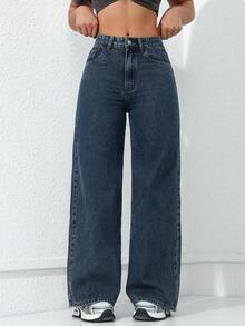 Jeanoix Jeans amples et larges décontractés, polyvalents et simples pour le quotidien et les déplacements, tailles grandes - Jean brut - Voir 7