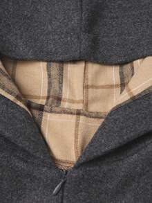 Sunspun Plus Size Hooded Sleeveless Thick Woolen Cloak Coat