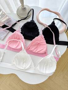 Bộ 3 áo ngực ren không dây cho nữ - Nhiều màu - Xem 2