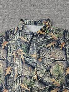INAWLY Camicia con stampa a rami d'albero, moda autunnale per taglie comode - Multicolore - Visualizzare 3