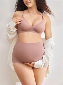 Moonlight&Mama 2pcs Maternity Solid Color Nursing Comfortable Bras - Multicolor - View 5
