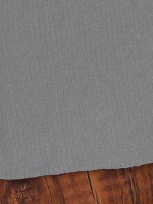 2 pièces Ensemble pull tricoté à manches longues rayé décontracté et pantalon ample taille haute, coupe ajustée et style navetteur - Gris - Voir 5