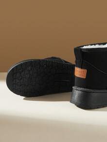 CUCCOO EASI 女士休闲百搭厚底雪地靴，冬季 - 黑色 - 查看 3