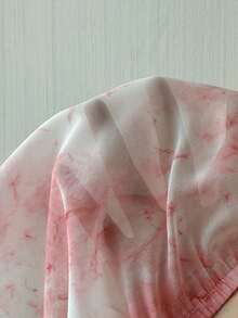 Vibekara Plus Size Floral Print Chiffon Maxi Dress, Sweet Style, Suitable For Outdoor Wear, Spring/Summer - Pink - View 5
