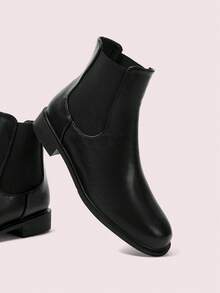 CUCCOO DOLLMOD Giày bốt cổ thấp đế dày dáng casual dành cho nữ, đa năng cho cả ngày lễ tình nhân và Giáng sinh. - màu đen - Xem 6