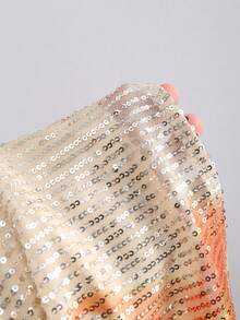 Sweetra 春夏新款女士时尚高街风格子复古性感修身印花串珠优雅派对度假百搭舒适休闲黄色连衣裙 - 杏色 - 查看 5