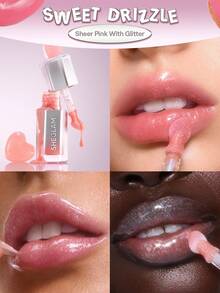 SHEGLAM Glass Lock Air 唇彩-Sweet Drizzle 品牌 美容 化妝 化妝品 適合女性與女孩 完美搭配夏季春季 Y2K 時尚 流行 生日 母親節禮物 假期 派對準備就緒 最佳顏色 - Sweet Drizzle - 查看 4