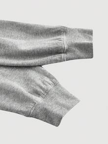 SHEIN MOD Áo nỉ vai bất đối xứng họa tiết khối màu cổ điển thường ngày dành cho nữ, phù hợp cho mùa thu/đông - Nhiều màu - Xem 4