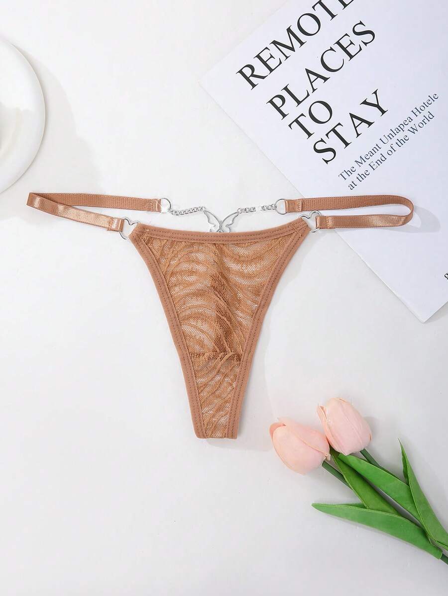 女士纯色透气丁字裤，Rave - 摩卡棕 - 查看 1