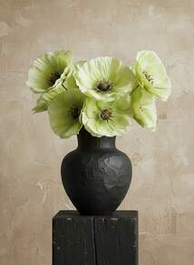 Cirelle 6/12 chiếc hoa giả kèm cành miễn phí DIY hoa giả dùng để trang trí tiệc cưới tại nhà, bàn tiệc, hoa lụa dùng để đội đầu và đi dép - Màu xanh Bạc hà - Xem 2