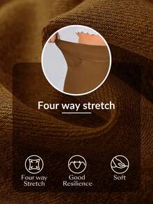 Flexra Quần jeans ống loe giặt đa năng thường ngày cỡ lớn dành cho nữ - Cà phê nâu - Xem 7