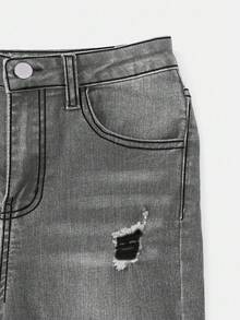 Tween Boy Pocket Distressed Skinny Casual Jeans - Multicolor - View 3