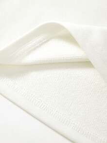 JNSQ 2pcs/Set Young Girls Crew Neck Short Sleeve Sweatshirt With Cute Letter Print And Matching Sweatpants, Spring/Summer - White - View 6