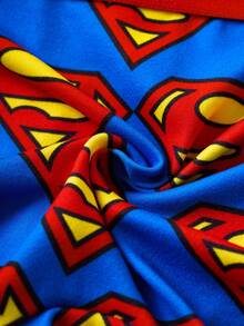 SUPERMAN X SHEIN Young Boy 1pc Superhero Allover Print Trunks