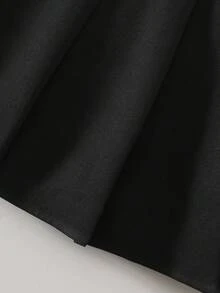 Maija Kids Falda mini plisada con decoración de hebilla metálica para niña preadolescente - Negro - Ver 4