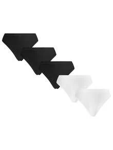 Ocili 5 piezas de bragas brasileñas sin costuras y acanaladas, cómodas - Multicolor - Ver 9