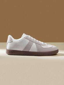 CUCCOO EASI 新款春季女式德国训练鞋，白色复古运动休闲平底运动鞋，学校用品，返校秋季新年假期女鞋，运动鞋，复活节运动鞋 - 淺灰色 - 查看 6