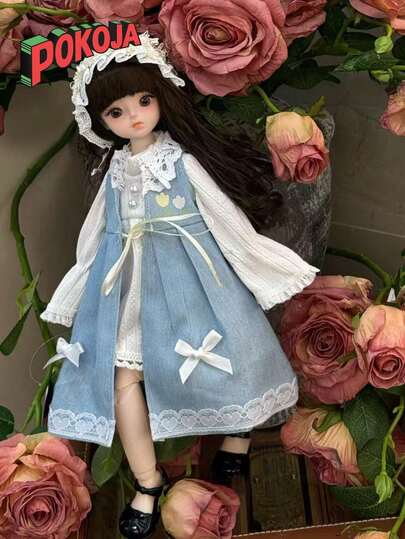 1PC  30CM SD BJD Doll Clothes Set Forest Fairy Theme Elegant Dress Outfit With Flower Accessories For Girls Princess Doll Collection Display Party Gift Home Decor