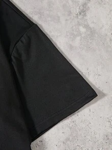 Coolqubz Bộ 2 áo thun in họa tiết thường ngày dành cho bé trai tuổi teen, phù hợp mặc khi đi làm hàng ngày, đi chơi và dạo phố - màu đen - Xem 6