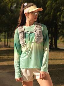 SHEIN In My Nature 女士扎染印花圆领户外长袖T恤 - 彩色 - 查看 1