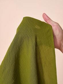 Zivah 2026春夏新品，适合情人节、音乐节、复活节、西部风、游牧风、波西米亚风、纳什维尔风、派对、婚礼、晚宴、约会、聚会、生日、学院风、学生装、日常休闲、百搭基础款、休闲度假、邮轮旅行、海滩、日光浴、爆款、优雅、通勤、商务休闲等场合。无袖圆领，腰部扭结褶皱设计，不对称下摆，修身A字长裙，绿色长裙，春夏长裙，派对长裙，性感长裙，女士长裙 - 綠色 - 查看 8