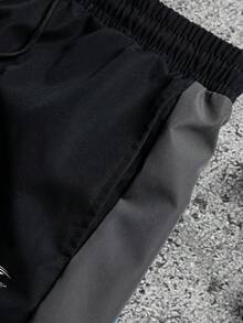 Gym Rark 男士星形印花撞色滚边抽绳腰宽松阔腿运动裤 - 黑色 - 查看 7