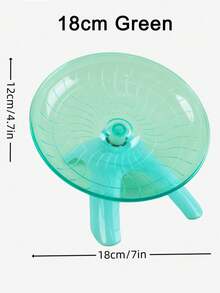 1pc Ultra-Silent Hamster Exercise Wheel - 7 Inch Flying Saucer Running Wheel For Dwarf Hamsters, Gerbils & Mice Noiseless Plastic Spinner With Anti-Slip Surface Easy-Clean Cage Accessories For Night Activity Escape-Proof Open Design Pet Running Disk - Multicolor - View 14