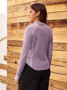 OutZeal Women Winter Thermal Outdoor Sweatshirt Hiking Camping Cozy Fleece Long Sleeve Drawstring Waist With Thumbhole - Dusty Purple - View 8