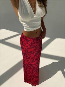 Aloruh 女士时尚休闲印花长裙，适合海滩度假、夏季假期、婚礼宾客、生日派对等场合。 - 彩色 - 查看 8