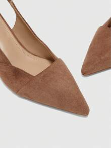 CUCCOO BIZCHIC Women's Elegant Pointed Toe Pumps For Commuting For Christmas - Rust Brown - View 8