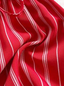 Soleia Áo ba lỗ hở lưng cổ chữ V, chất liệu vải họa tiết màu trắng dành cho nữ, thích hợp cho tiệc tùng, ngày lễ, hẹn hò, ngày lễ tình nhân, trà chiều - Đỏ - Xem 7