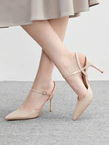 CUCCOO BIZCHIC 女士时尚百搭优雅尖头高跟鞋 - 杏色 - 查看 2