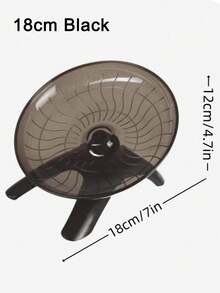 1pc Ultra-Silent Hamster Exercise Wheel - 7 Inch Flying Saucer Running Wheel For Dwarf Hamsters, Gerbils & Mice Noiseless Plastic Spinner With Anti-Slip Surface Easy-Clean Cage Accessories For Night Activity Escape-Proof Open Design Pet Running Disk - Multicolor - View 13