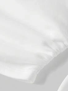 Coolane Damska, minimalistyczna, biała, puszysta bluza z długim rękawem i ściągaczem w pasie, uniwersalna i uliczna, odpowiednia na jesień/zimę