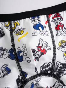 SHEIN | PAW Patrol Young Boy 3pcs Cartoon Pattern Cute & Comfortable Trunks