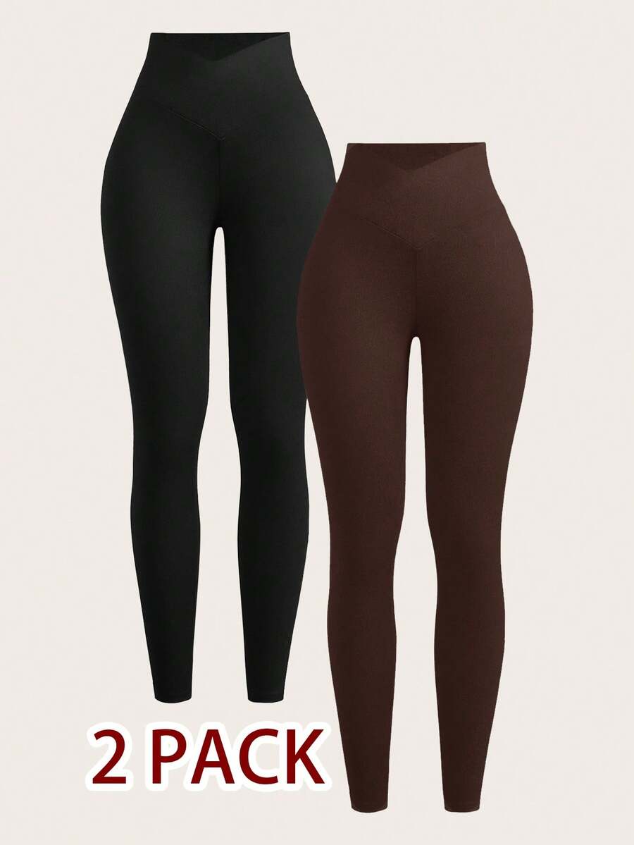 SHEIN Tall 女士秋冬基础款针织纯色灰色宽松露肩不对称领长袖卫衣和喇叭裤运动套装，两件套 - 彩色 - 查看 1