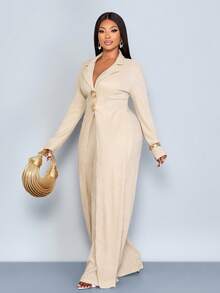 SOLERSUN Quần áo nữ cỡ lớn Quần áo nữ gợi cảm và thanh lịch Áo sơ mi mùa thu Quần áo nữ mùa thu Quần áo nữ mùa đông Trang phục nữ Lễ Tạ ơn Quần áo trở lại trường Trang phục giáo viên - Màu be - Xem 4