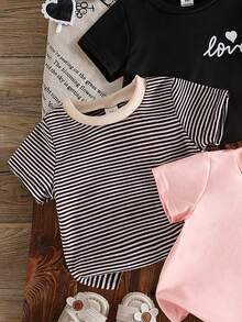 SHEIN 3PCS Baby Girls Tops - Multicolor - View 6