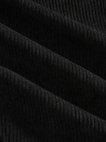 ROMWE Hippie Spring/Summer Carnival Party Casual Black  Casual Solid Color Flare Mid-Length Skirt - Black - View 3