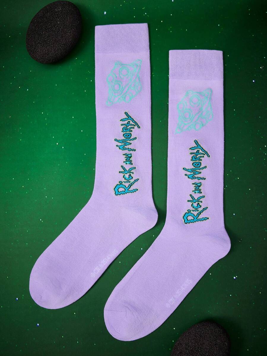 Rick and Morty X SHEIN 女士过膝袜 - 彩色 - 查看 1