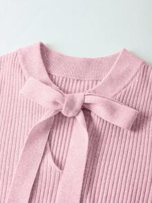 Franclia Đầm len dệt kim nữ chất lượng cao, thời trang và thanh lịch, đa năng cho mùa thu. - Hồng - Xem 5