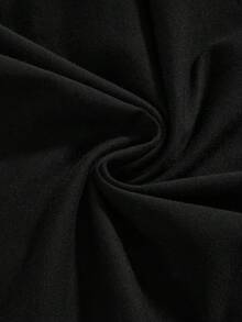 ROMWE Grunge Punk Spring/Summer  2pcs/Set Sexy Dark PUNK Rivet Patchwork Plus Size Women Crop Top Bra + Outerwear Valentine's Day - Black - View 5