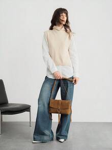 SHECARRY Bolso marrón casual para ir al trabajo - Marrón - Ver 9