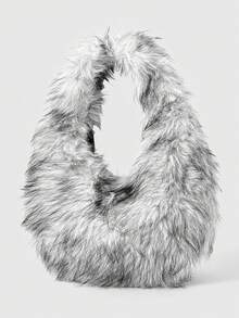 ROMWE Grunge Punk Túi xách nữ, Túi nhung, Túi đeo chéo phong cách Punk đính đinh tán, Quà tặng cho nữ, Dây xích kim loại, Thời trang, Cá nhân hóa, Đa năng, Mua sắm, Đường phố, Cô gái ngọt ngào và cá tính, Cô gái sành điệu, Phong cách Y2K, Hàng ngày, Mùa thu và mùa đông (Mẫu ngẫu nhiên) - Đen và trắng - Xem 4