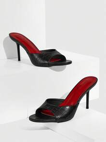 CUCCOO SZL Women's Fashion Versatile Commute Heeled Sandals - Black - View 1